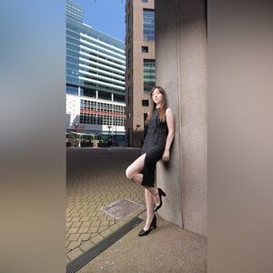 Chic Black High-Low Sleeveless Dress